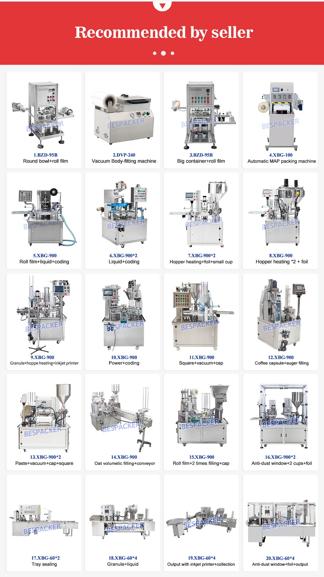 Bespacker machine Manufacturers