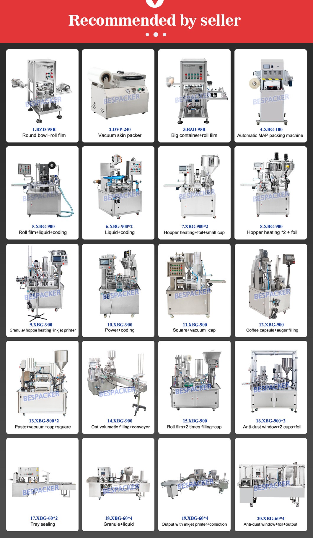 Bespacker machine Manufacturers