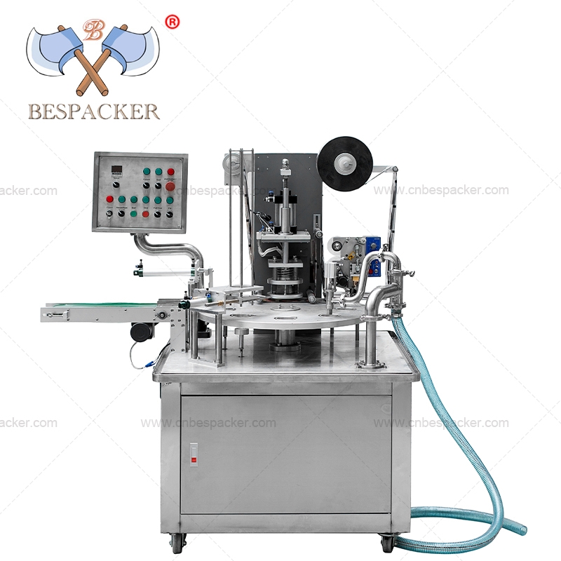 XBG-900 Rotary type orange juice cup filling and sealing machine