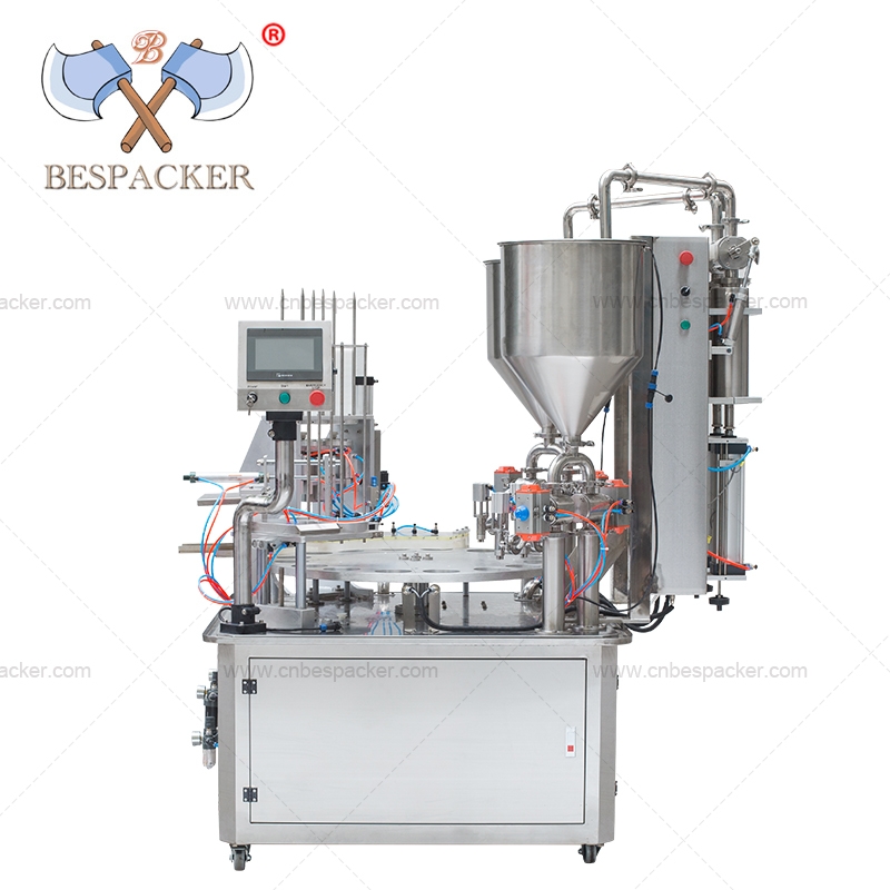 XBG-900 Automatic apple juice filling and sealing machine with auto feeding system