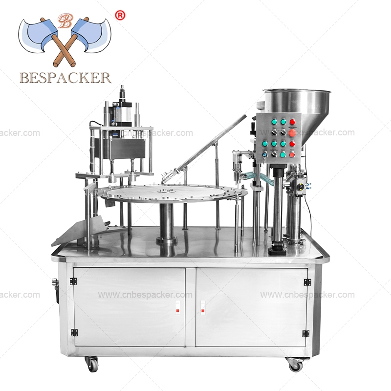 Bespacker XPG-900 automatic stand up spout pouch liquid paste filling and sealing capping machine