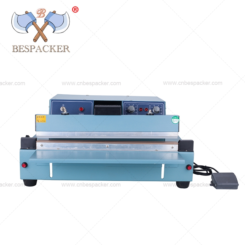 FKR-450 chemical materials food industrial sealer aluminum body semi-auto table sealing machine